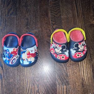 2 PAIR toddler Crocs